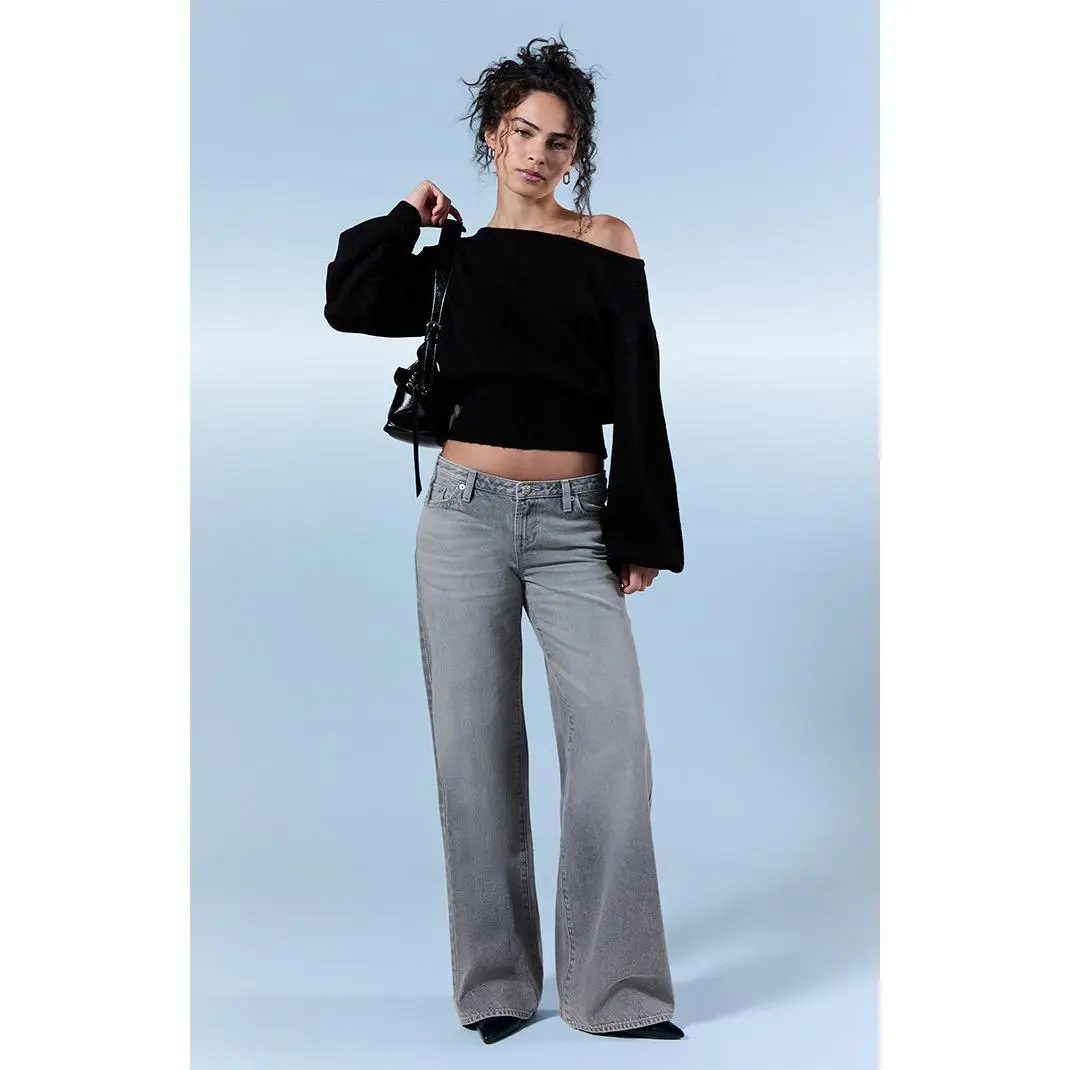 Pacsun Women's Kaia Ultimate Low Rise Baggy Jeans Gray