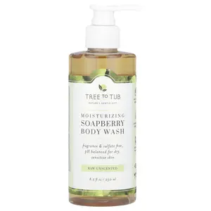 Tree To Tub Moisturizing Soapberry Body Wash, Raw Unscented , 8.5 fl oz (250 ml)