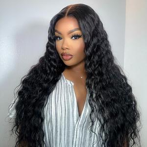 Hot Star Water Wave 13x6 HD Transparent Lace Front Wigs Human Hair 180% Density Human Hair Wigs for Women Pre Plucked with Baby Hair Natural Color