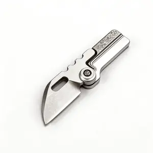 Crosstar EDC Knife, Mini Keychain Knife with Window Breaker, Titanium Alloy Small Folding Pocket Knife, Portable Cute Box Cutter for Men Women, EDC Tool for Daily Carry & Gift, Fishing, Camping