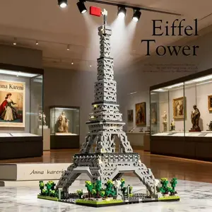 Eiffel Tower Micro Particle Building Blocks Set, Collectible Model Kit, Halloween Christmas Thanksgiving Gift, No Light Included