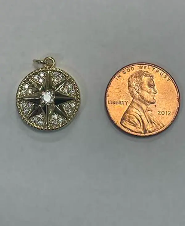 CZ Compass Charm