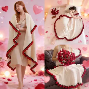 Eternal Rose Blanket, Unfading Rose Shawl, Rose Bed Cover, Home Decor, Heartfelt Gift Blanket, Unique Gift for Mom, Wife, Girlfriend, Anniversary, Wedding, Birthday, Rose Flower Blanket