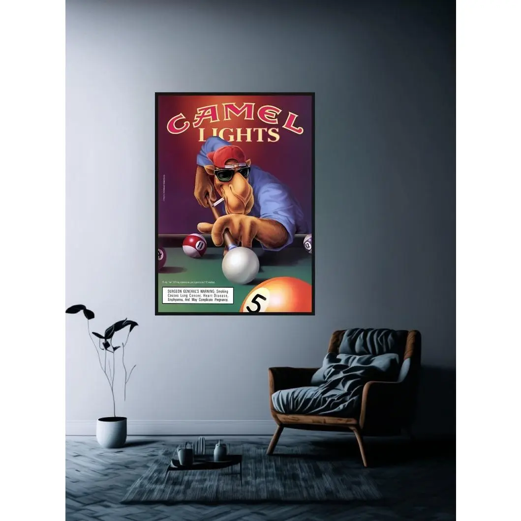 Camel Poster | Vintage Poster | Joe Camel | Retro Art | Smoking Poster | Cigarette Poster | Gift Ideas | Wall Decor | Art Print | Wall Art |