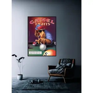 Camel Poster | Vintage Poster | Joe Camel | Retro Art | Smoking Poster | Cigarette Poster | Gift Ideas | Wall Decor | Art Print | Wall Art |