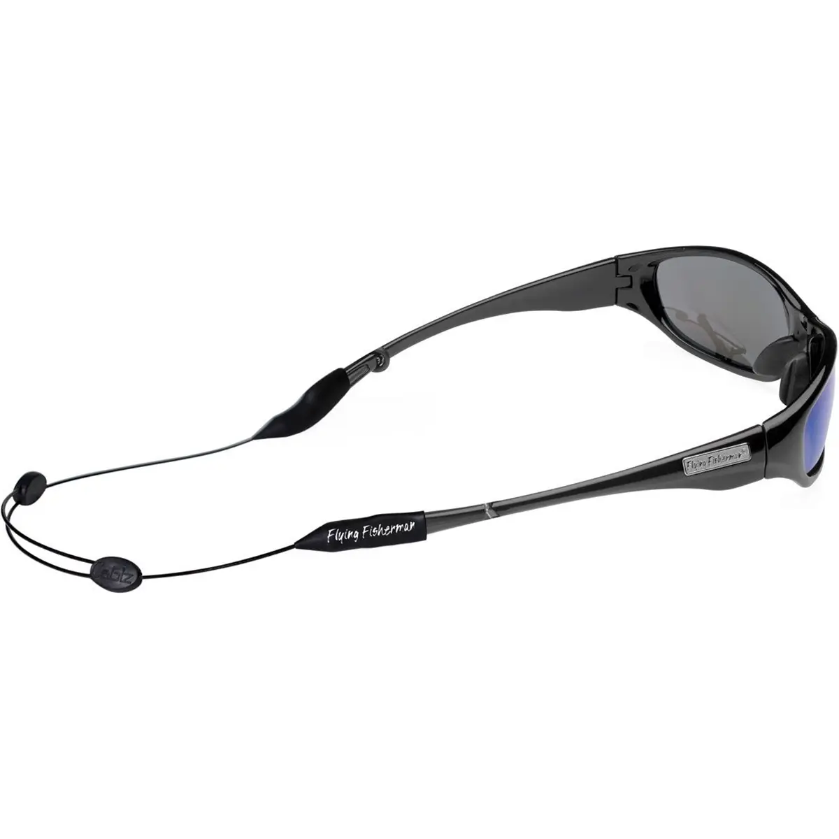 Flying Fisherman Cable Zip Adjustable Sunglasses Retainer - Black, Outdoor Activity, Solid
