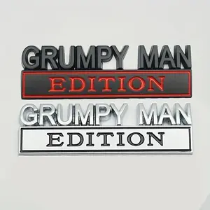 GRUMPY Man Edition 3D Emblem Sticker Badge Fender Old Man Decals Car Truck Door