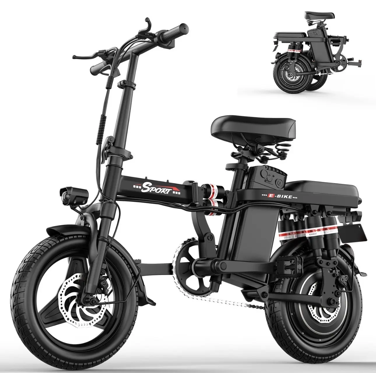 14 INCH MINI LIGHTWEIGHT FOLDABLE 48V E-BIKE