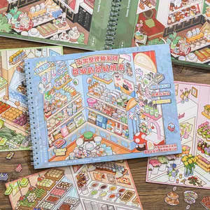 25 Sheets/book Scene Stickers, Shelf Organizer Series Stickers, Perfect for Holiday Birthday Gifts, Creative Decoration Supplies, Decorative Stickers