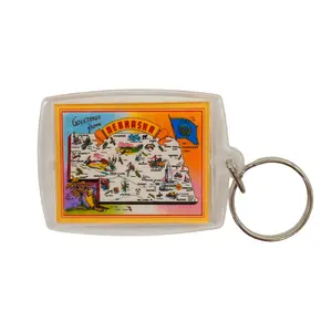 Acrylic Nebraska Landmark Keychain | 4" x 2" | Nebraska State Historical Society