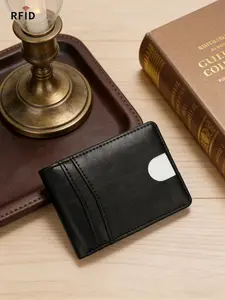High-Quality Anti-Theft Men's Vintage Style Wallet, Simple Fashion Design, Multiple Credit Card Slots, Cash and Coin Storage, Daily Accessories, Bifold Wallets, Wallet Card Holder