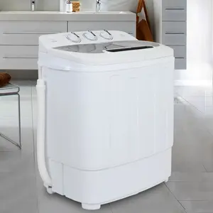 Top Load Compact Twin Tub 13lb Washing Machine Washer Spin Dryer White