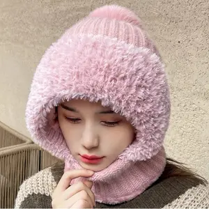 Autumn Thickened Warm Cold Proof Cycling Knitted Cap for Women - Soft & Cozy Winter Accessory