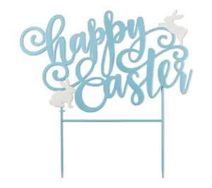 Glitzhome 24"L Metal "Happy Easter" Garden Stake