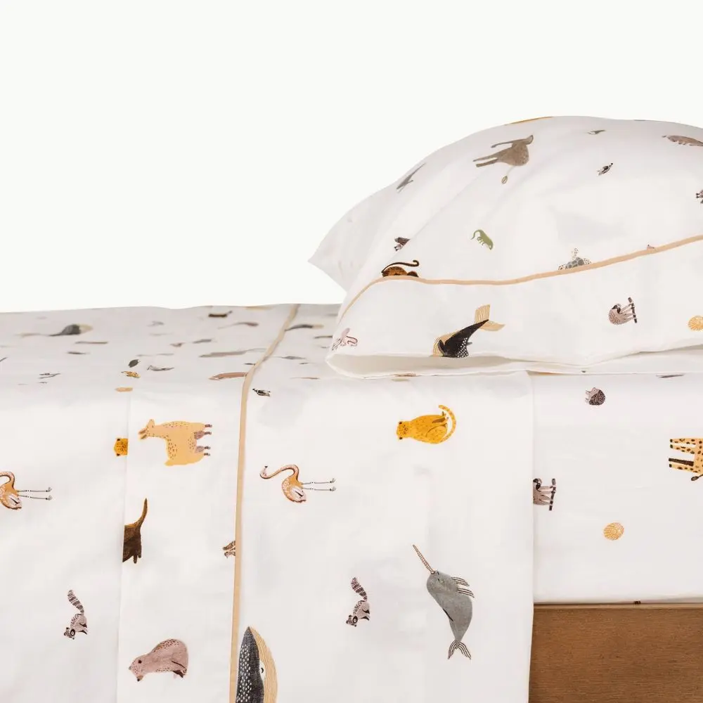 Gathre Menagerie Zoo Animals Sheet Set