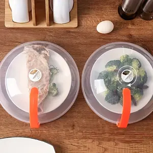 Round Microwave Wall-Mounted Protective Cover, Kitchen Gadgets, Anti-Splash Heating Protection, Food Preservation, Oil Seal, Space Saving, Full-Range Protection