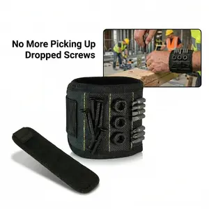 Magnetic Wristband for Holding Screws, Nails, Drill Bits - Adjustable Tool Wrist Strap for Men, Women, DIY, Handymen, Construction, Home Improvement