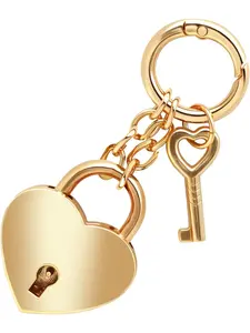 Cute Gold Heart Stylish Keychain for Bags Bag Charm, Personalized Fashion Pendant Accessory for Women, Decor for Backpack Handbag and Purse, Trendy Cute Keychain