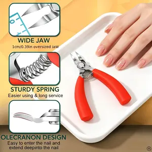 Fix ingrown toenails easilyWide jaw nail nipper for thick & hard nails