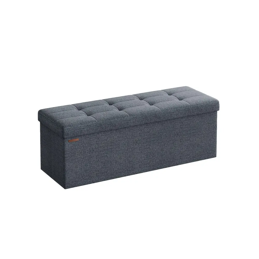 SONGMICS HOME 43 Inches Folding Storage Ottoman Bench, Storage Chest, Foot Rest Stool, Bedroom Bench with Storage SONGMICS HOME 43 Inches Folding Storage Ottoman Bench, Storage Chest, Foot Rest Stool, Bedroom Bench with Storage