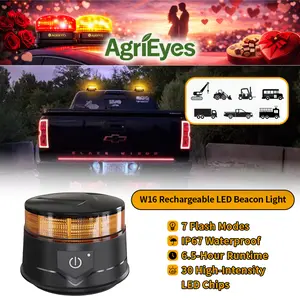 AgriEyes W16 Series LED Beacon Lights, Emegency Warning Lights for Vehicles.