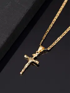 Cross Pendant Necklace for Women & Girls, Cross Design, Cross Charm Necklace, Dainty Cross Necklace, Jewelry for Party, Daily Clothing Decor, Trendy All-match & Exquisite Jewelry for Birthday Gift, Cuban Link Necklace