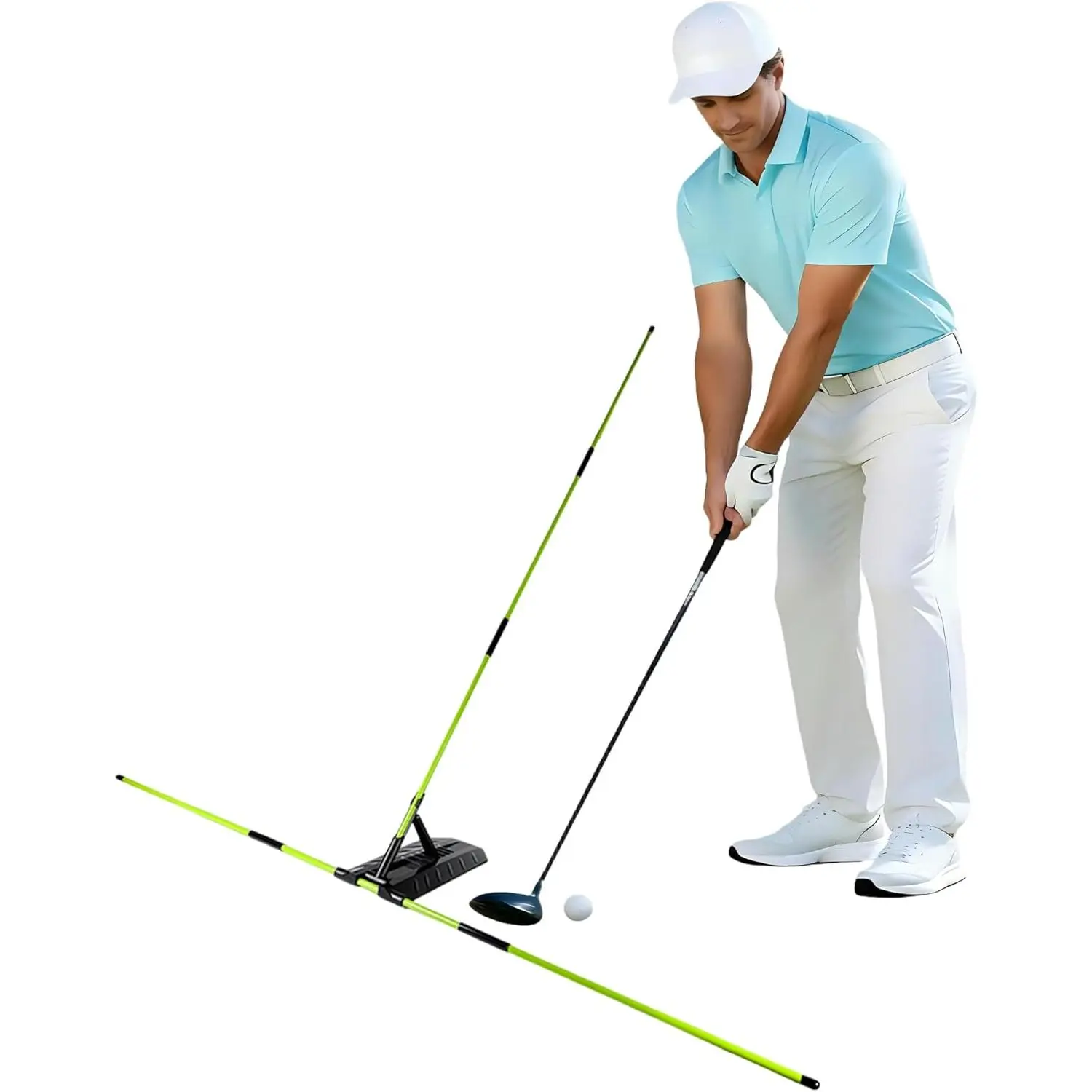 Golf Alignment Sticks and Angle Holder Kit, Golf  Aid Angle Adjustable, Golf Swing Trainer Golf Accessories and Swing Aiming, Putting , Golf Gifts Accessories for Beginner Men Women Father