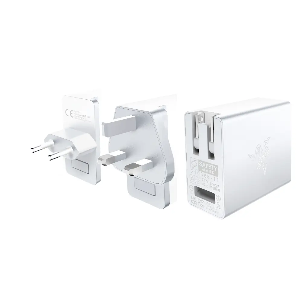 Razer USB-C 130W GaN Charger Portable and Powerful USB-C Charger White, Plug, Electronic