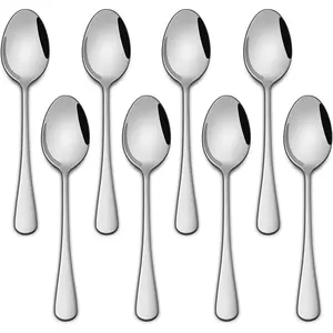 5.5 Inches Stainless Steel Tea Spoons Set of 8 Durable Dishwasher Safe Mini Spoons for Espresso Coffee Dessert Demitasse