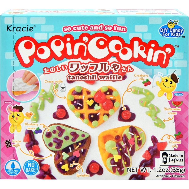 Kracie Popin Cookin DIY Candy Kit – 8 Fun Flavors (Sushi, Cakes, Donuts, Bento, Hamburger, Ramen, Waffle & Gummy Land) Snack Sweet