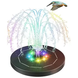 Solar Powered Water Fountain, Solar Fountain with Bird Bath, Outdoor Garden Decoration, Suitable for Bird Bath and Fish Tank, Outdoor Water Fountains, Solar Fountain Pump