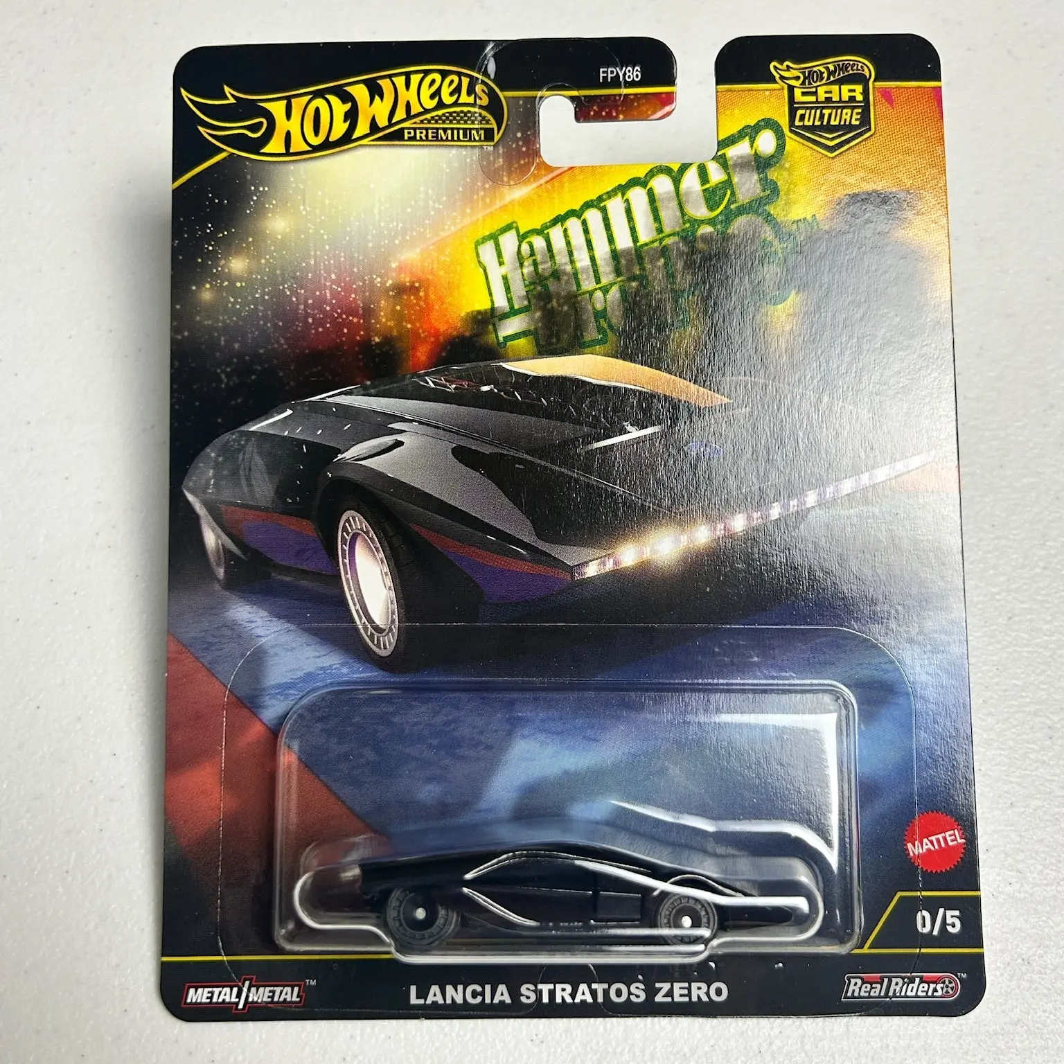 Hot Wheels 1:64 Car Culture Hammer Drops Lancia Stratos Zero 0/5 Chase