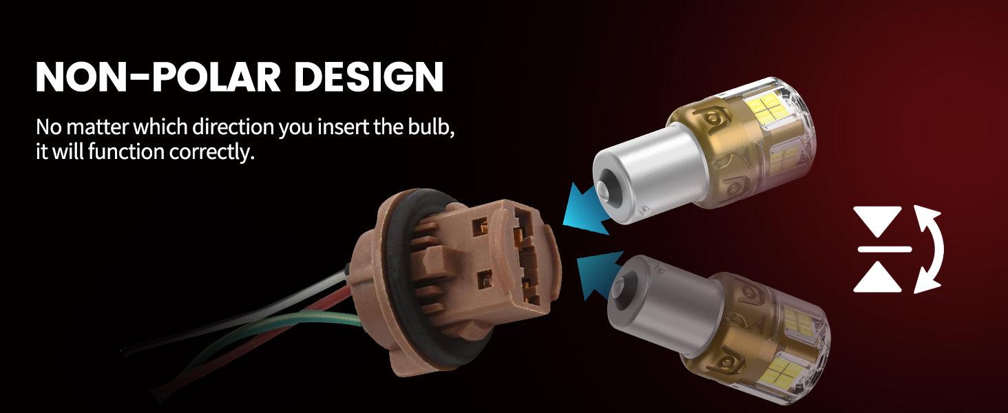 Lasfit 1156 1073 7506 1141 LED Reverse Backup Light Bulb | Xenon White, 2 Bulbs | Upgraded L2 Series