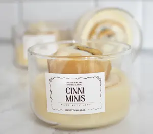 Cinni Minis Candle | Mini Cinnamon Roll Dessert Candle with Cream Cheese Icing | Bakery Scented Mini Candle