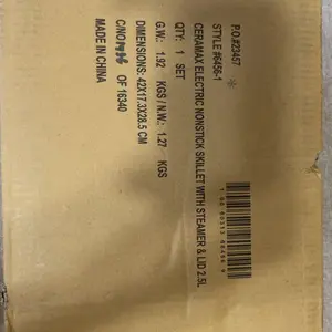 Ceramax Electric Hot Pot 2.5qt Nonstick Mini Cooker with Lid