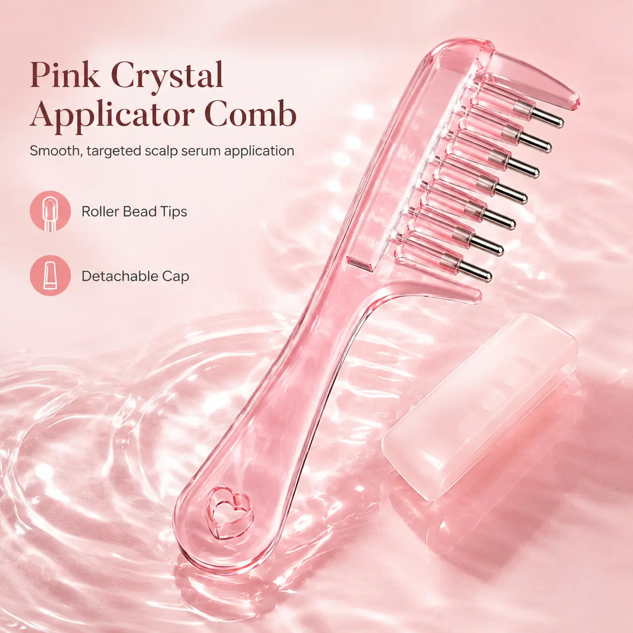 Scalp Liquid Applicator Comb, Refillable Hair Root Oil Massage Comb for Hair Care Treatment - MM2