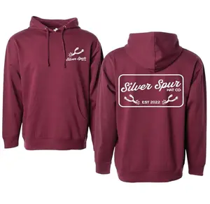 Silver Spur Hat Co Logo Hoodie Maroon