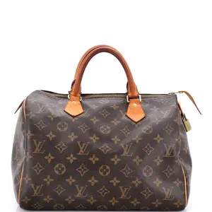 Pre-owned Louis Vuitton Canvas Coated Top Handle Bags Speedy Handbag Monogram Canvas 30 by Rebag