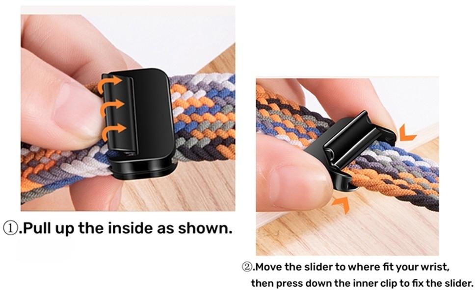 Magnetic Nylon Braided for Apple  Breathable Stylish Compatible with iWatch Series Multiple Colors Braided Design solace adapt loops Stretchy Galaxy  Camouflage strap Watch Elastic Band Solo Loop