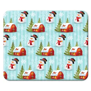 Christmas Mouse Pad, Square Mouse Mat Design with Non-Slip Waterproof Rubber Base Computer Mouse Pads for Wireless Mouse Desktop Computer PC and Laptop, Mousepad Christmas