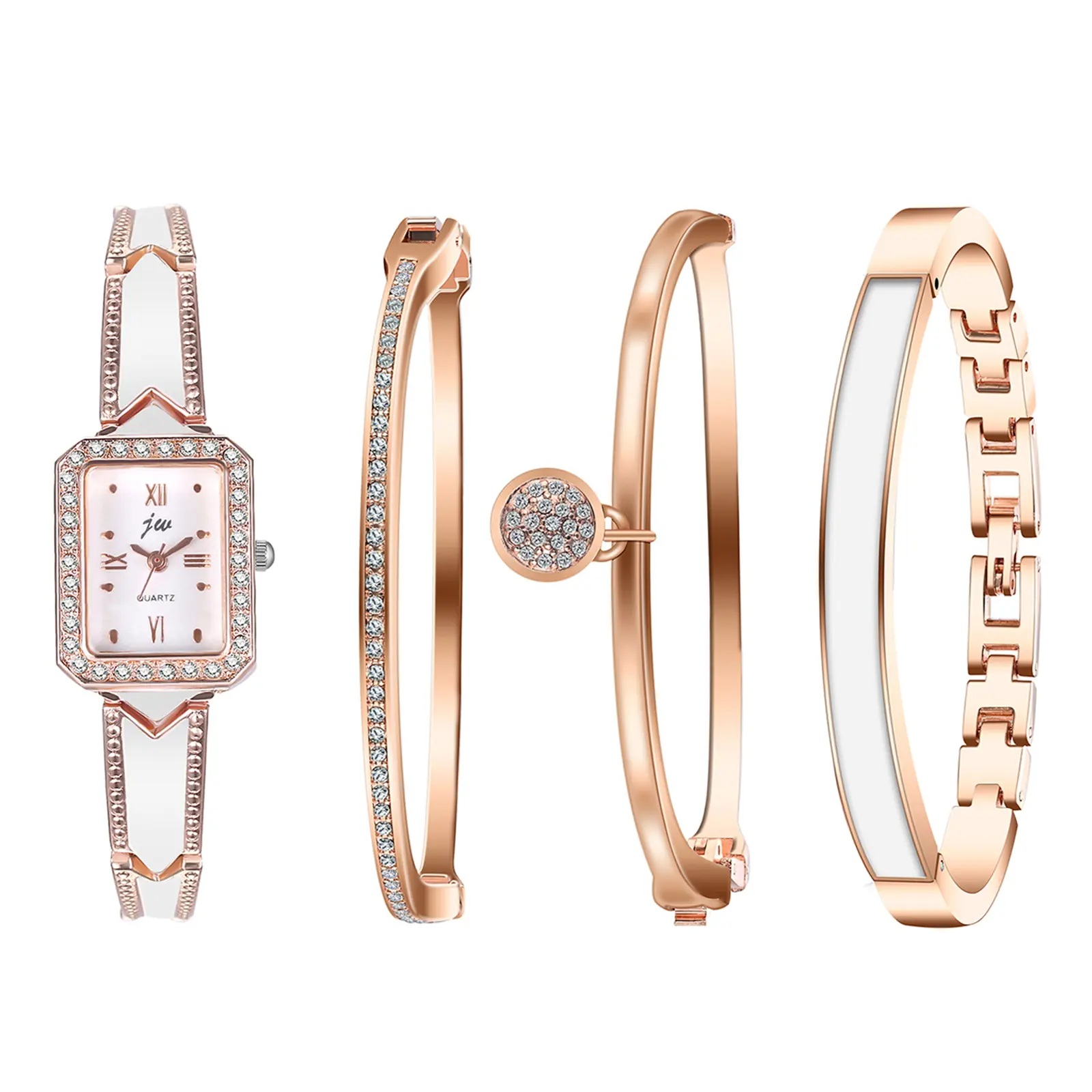 OIDEA Women's Bracelet Watch, Elegant Square Bangle with Rhinestone Bezel and Roman Numeral Quartz Dial, Accessories For Women, Bracelets For Women