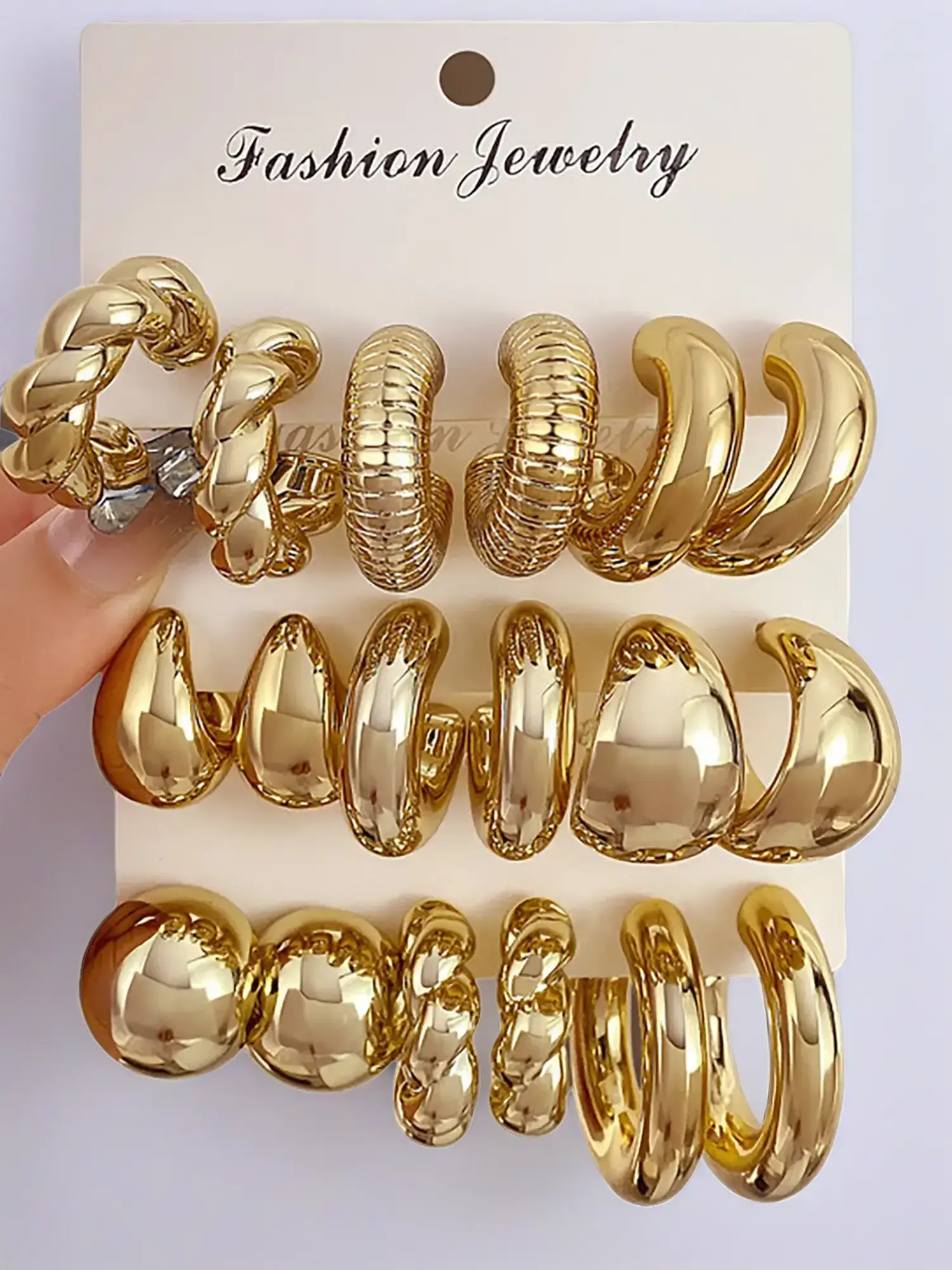 Women's Elegant Minimalist Hoop Earrings, Trendy Exquisite C-shaped Hoop Earrings, Chic All-match Vintage Jewelry As Gift for Girlfriend