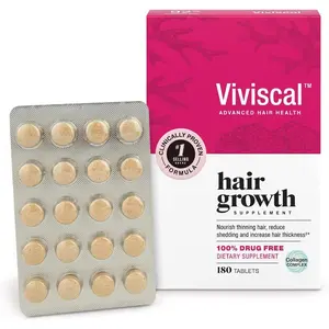 Viviscal Hair Growth Supplements for Women 180 Tablets with Biotin & Collagen for Thicker Fuller Hair 3-Month Supply AminoMar Complex & Collagen