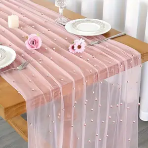 Bohemian Lace Table Runner, 31.5x118.11 Inches, Perfect for Bridal Shower, Wedding, Birthday Party, Arch, Headpiece, Dessert Table Decor