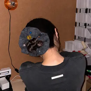 Planet Scrunchie Handmade Galaxy Hair Accessory – Unique Birthday & Anniversary Gift for Her, Stargazing Inspired Natural Stone Hair Tie