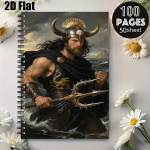 1 Spiral Coil Notebook 5.7x8.26 inch, Durable Binding, Perfect for Travel Journal, Camping Adventure Log, Daily Planner, Great Gift for Outdoor Enthusiasts, Ideal for Summer Vacations and Holiday Trips [2D] Flat