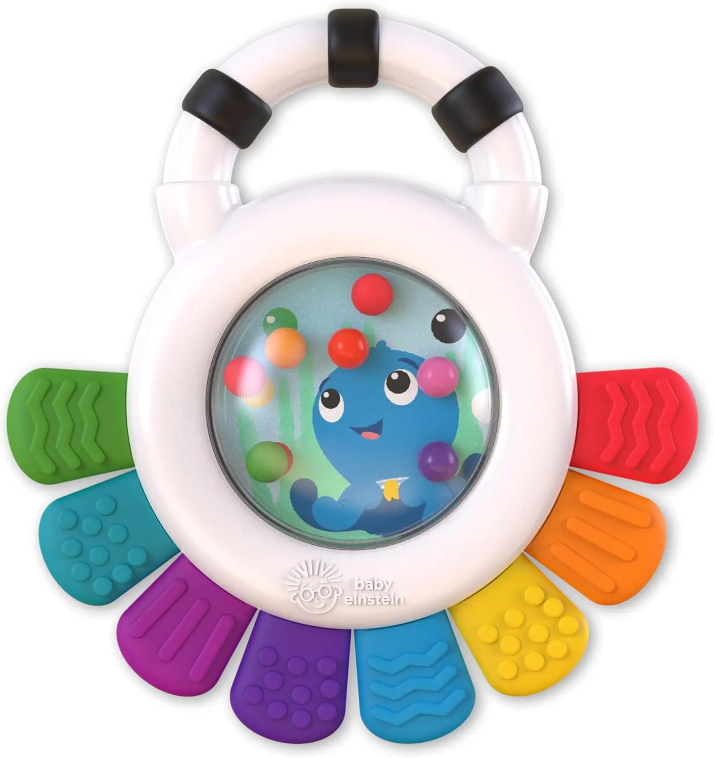 Outstanding Opus The Octopus Sensory Rattle & Teether Multi-Use Toy, BPA Free & Chillable, 3 Months & up, Multicolored