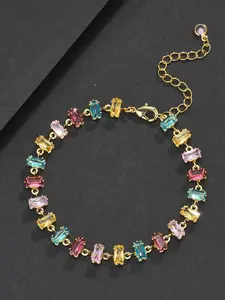 7mm Colorful Dopamine Hip-Hop Bracelet, Unisex Copper Chain Fashion Jewelry Accessories, Bohemian Bracelets, Trendy Gift for Men and Women, Must-Have for Dates, Stackable Bracelet, Trendy Bangle, Fashionable Chunky Bangles, Bohemian Versatile Jewelry
