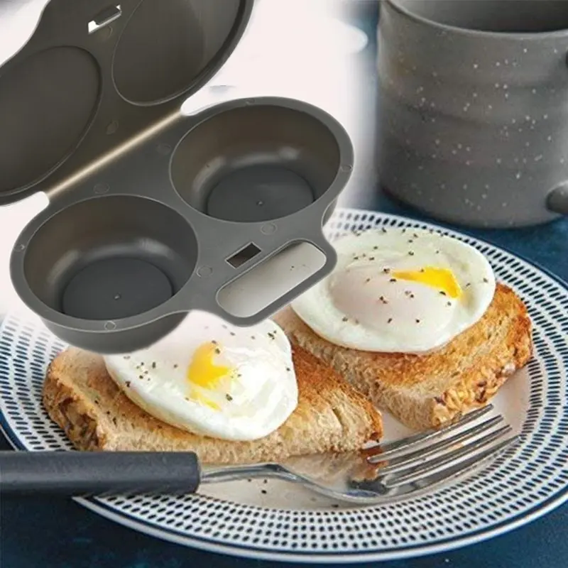 Microwave Oven Egg Whites Not Sticky, Quick Cooking with 2 Cups Round Fryer, Easy Kitchen Tools for Meal Preparation, Easy Egg Cooker, Kitchen Gadget, Kitchenware