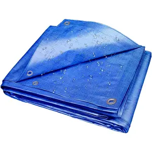 5' x 7' 5 Mil Waterproof Blue Poly Tarp, General Multi Purpose Durable Tarpaulin for Outdoor Camping, Covering and Daily Protection Use